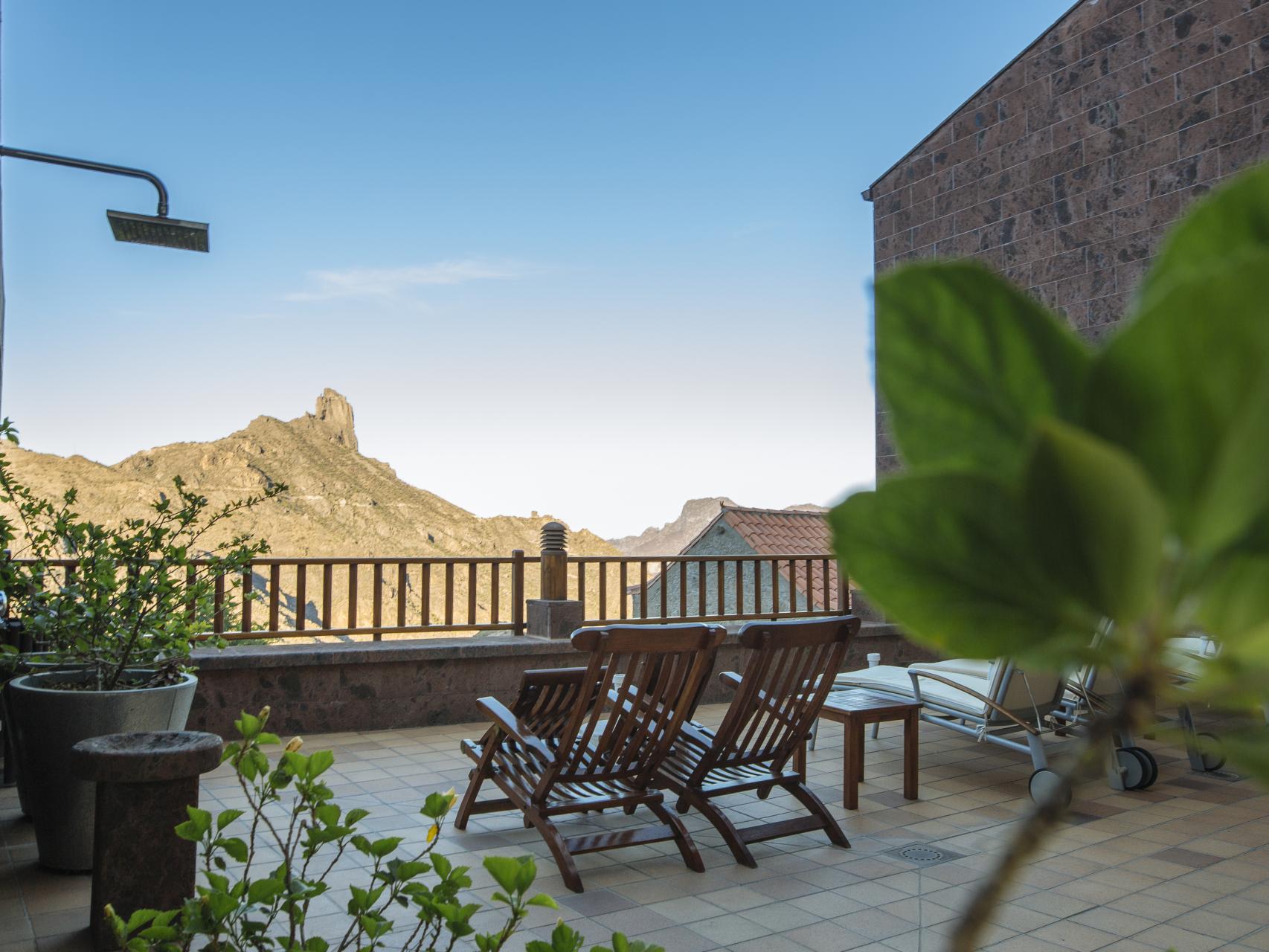 Terraza en el Hotel Rural Fonda de la Tea.