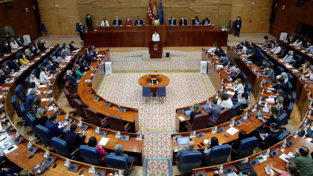 La Asamblea de Madrid durante el discurso de investidura de Isabel Díaz Ayuso.