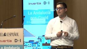 Óscar Cáceres, CEO de Oslice, durante la participación de la startup en el Deep Day del I Foro Económico 'La Andalucía pos-Covid' del 17 de junio.