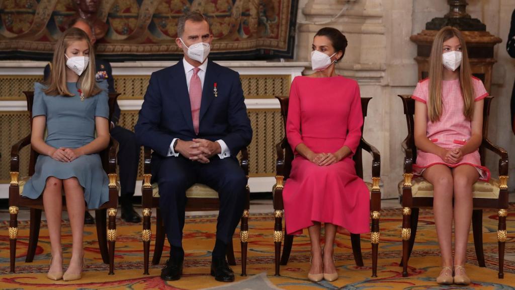 La rozadura que ha lucido este viernes la princesa Leonor.