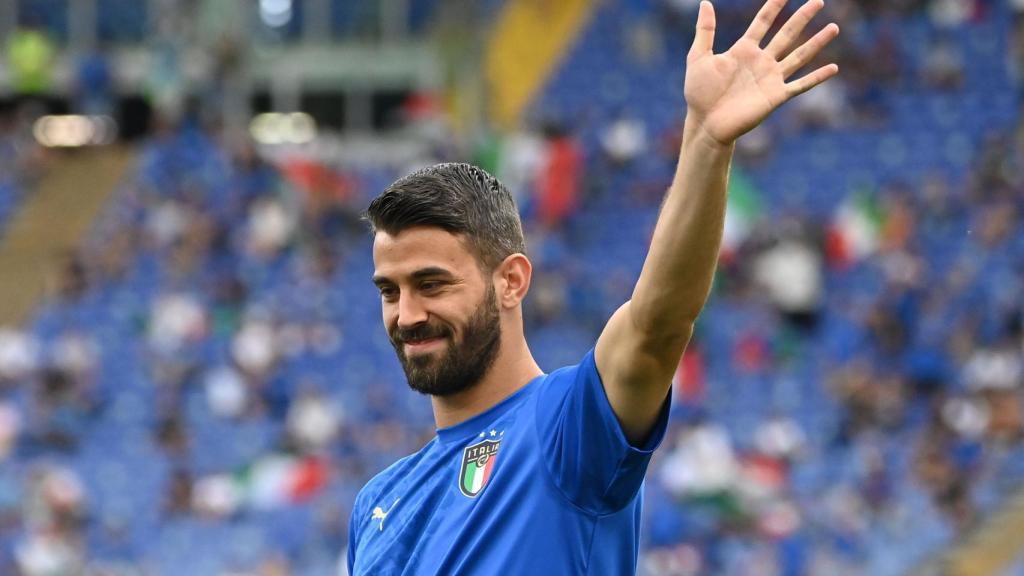 Leonardo Spinazzola, en un partido de la selección de Italia en la Eurocopa 2020