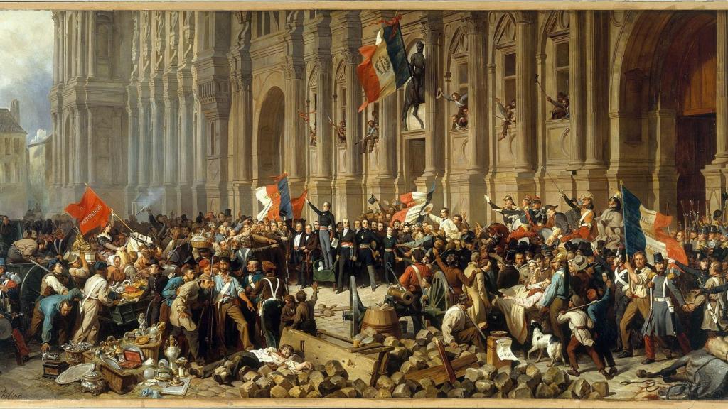 Lamartine, en la pintura de Philippoteaux.