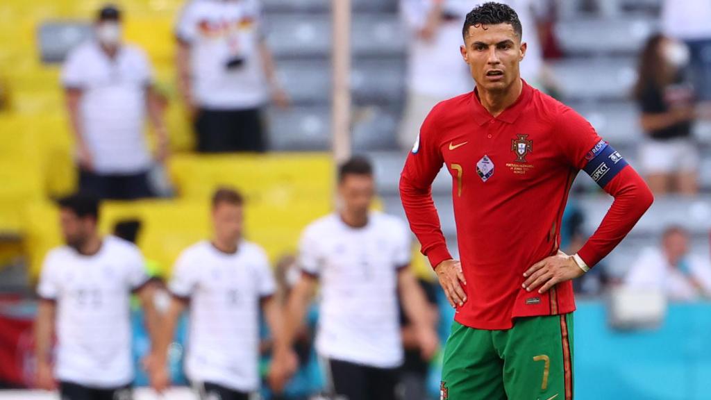 Cristiano Ronaldo after one of Germany's goals