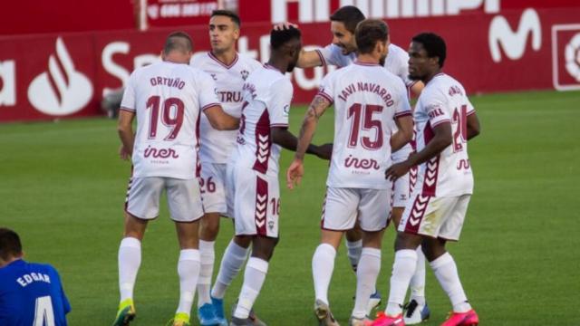 Una imagen del Albacete Balompié celebrando un gol (albacetebalompie.es)