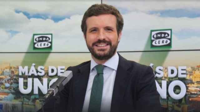 El presidente del PP, Pablo Casado, este martes en Onda Cero.