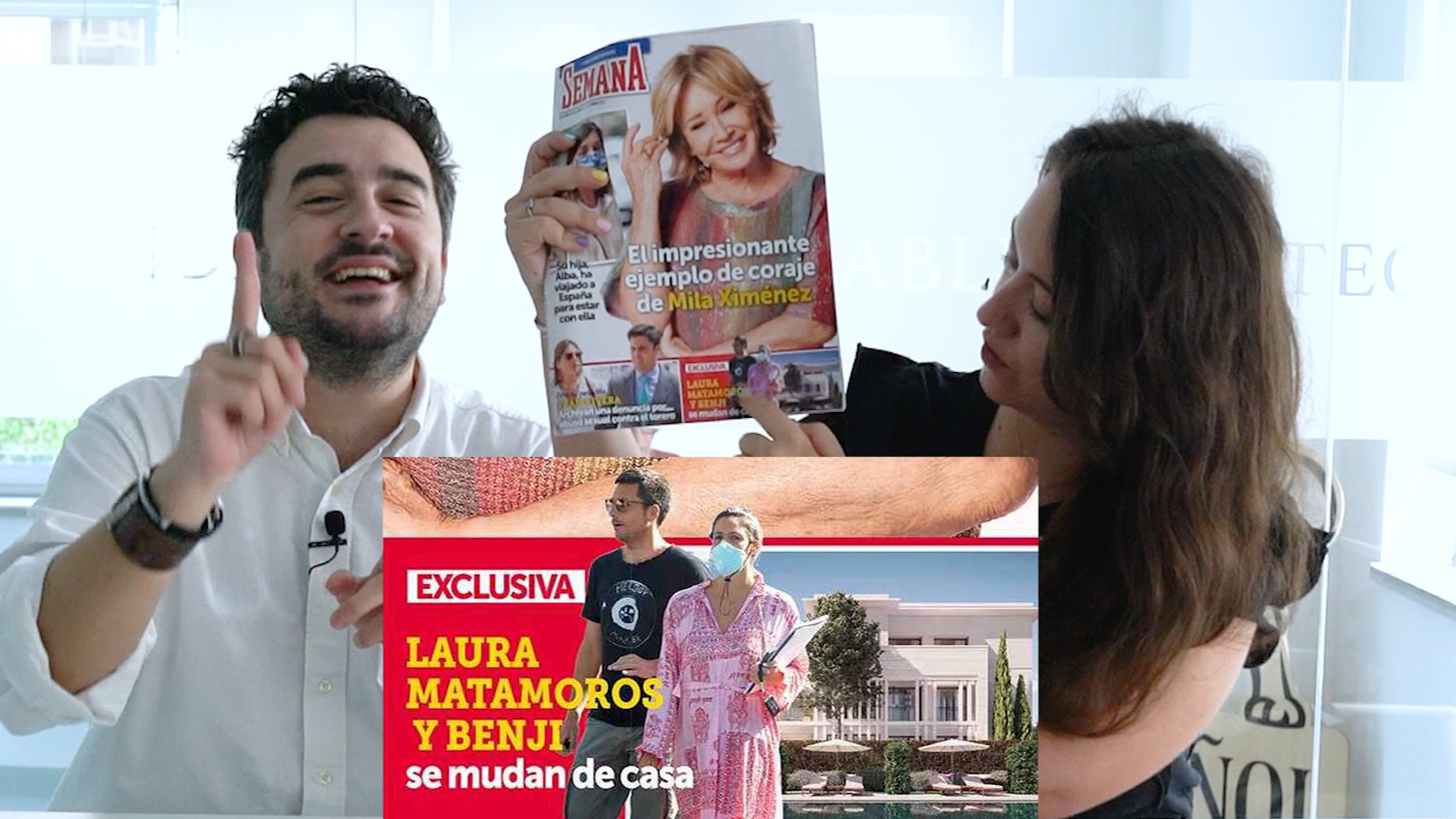Jesús Carmona y Cristina Rodrigo en el kiosco rosa, en vídeo.