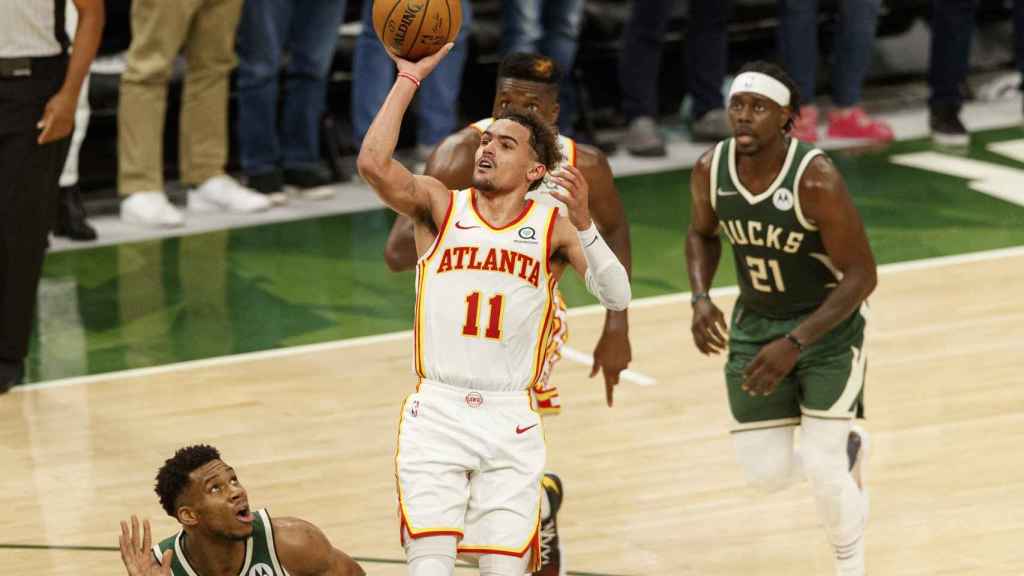 Trae Young, against the Milwaukee Bucks in the NBA playoffs
