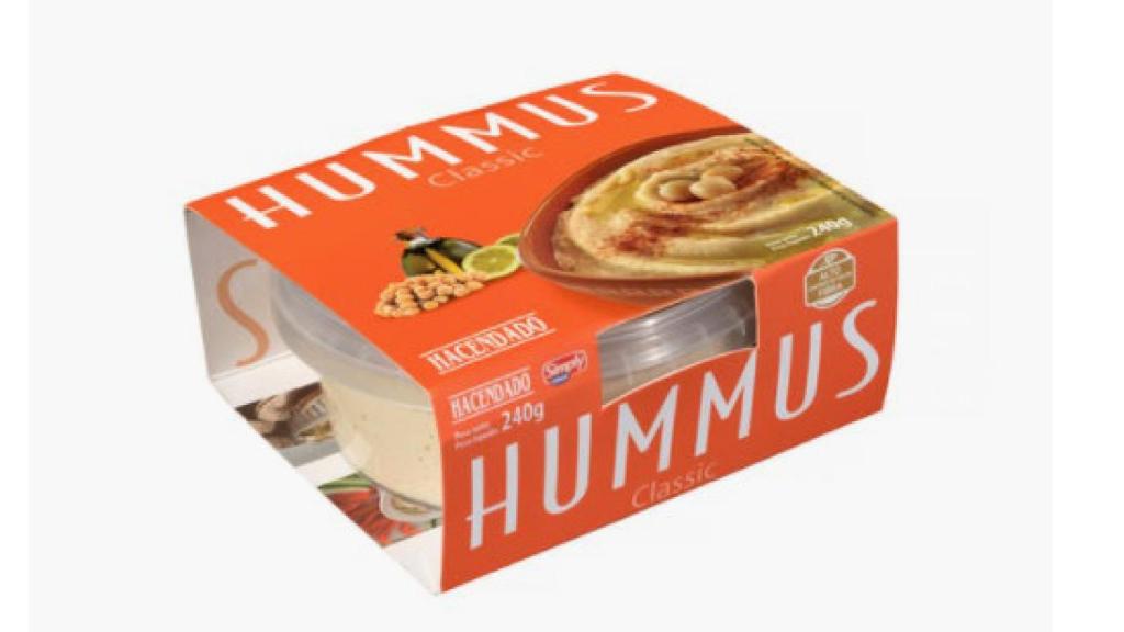 La tarrina de hummus de Hacendado.