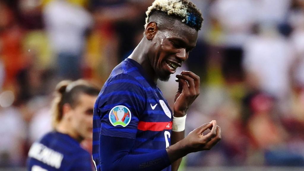Paul Pogba celebra su golazo con la selección de Francia ante Suiza