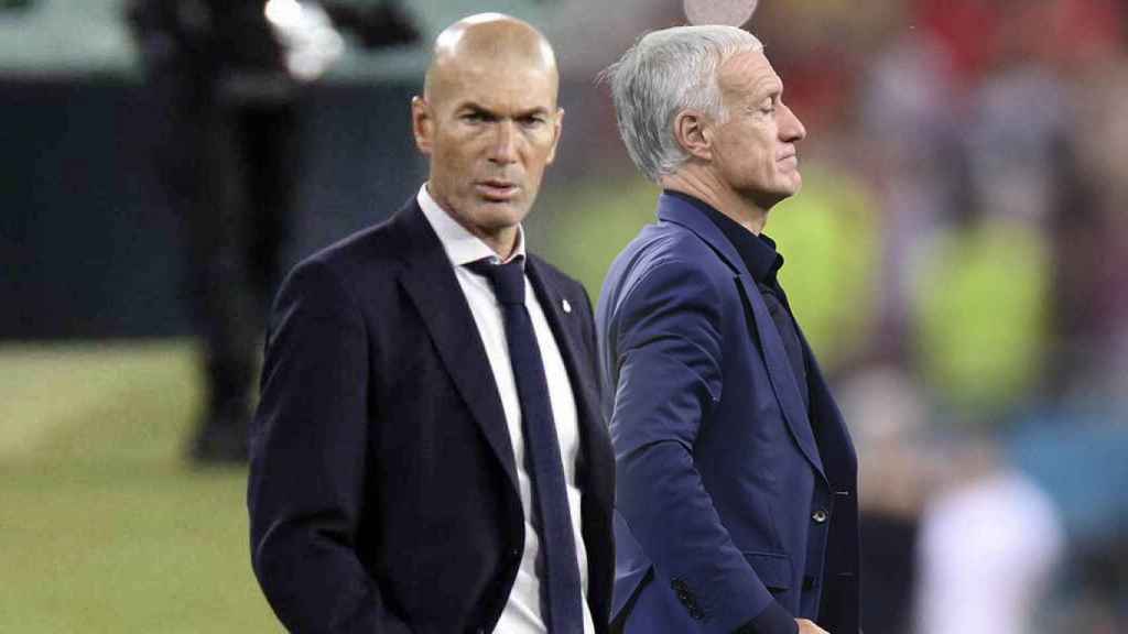Zidane y Deschamps, en un fotomontaje