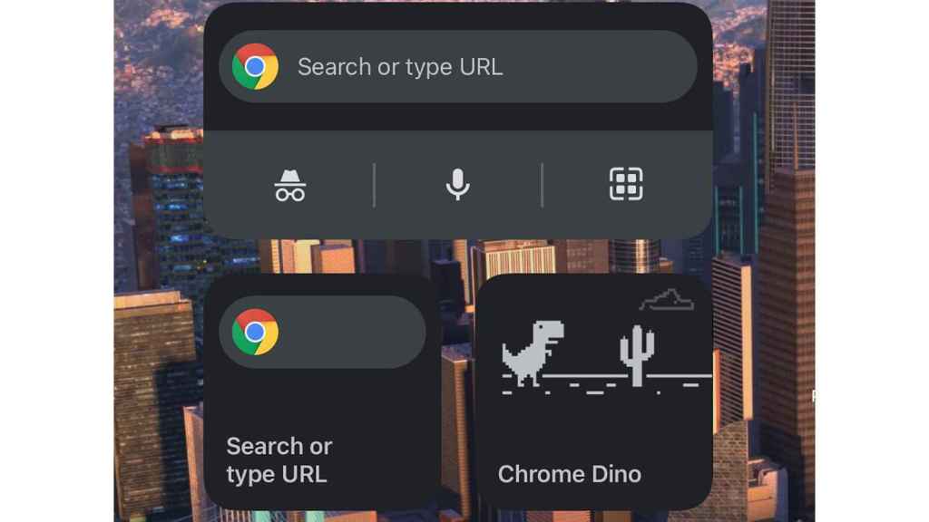 Los widgets de Chrome en iOS