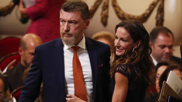 Telma Ortiz y Robert Gavin, en los premios Princesa de Asturias 2019.