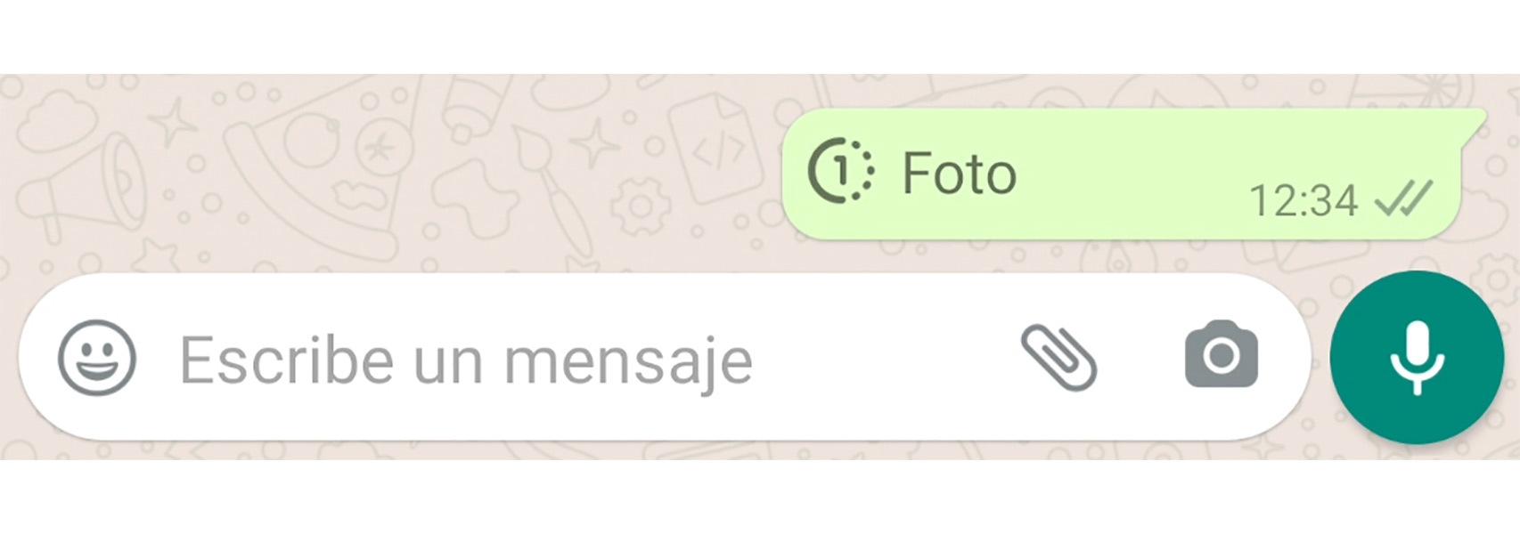 Mensaje enviado que desaparece