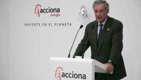 El presidente de Acciona Energía, José Manuel Entrecanales, en la salida a bolsa de la renovable.