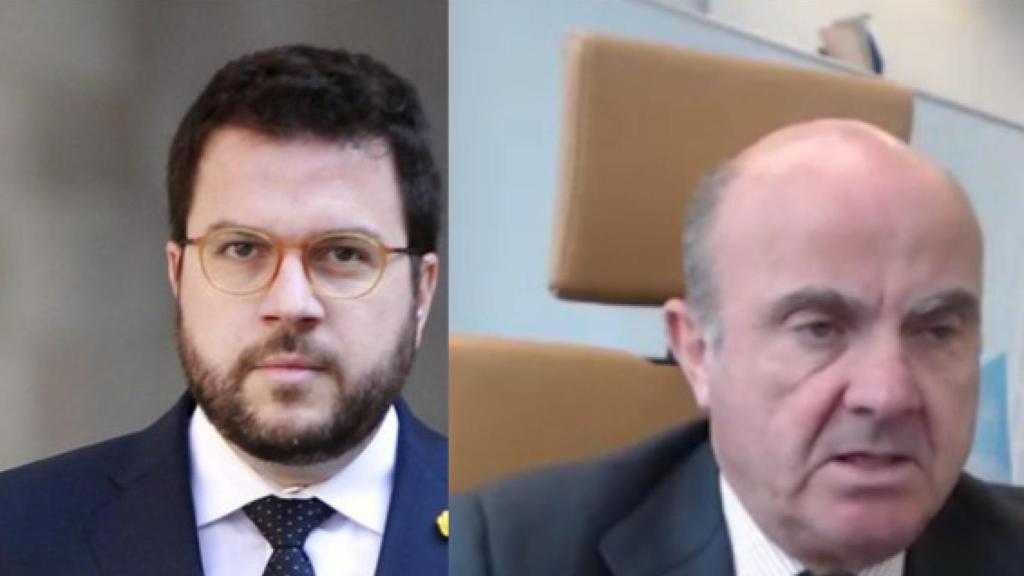 Pere Aragonés y Luis de Guindos.