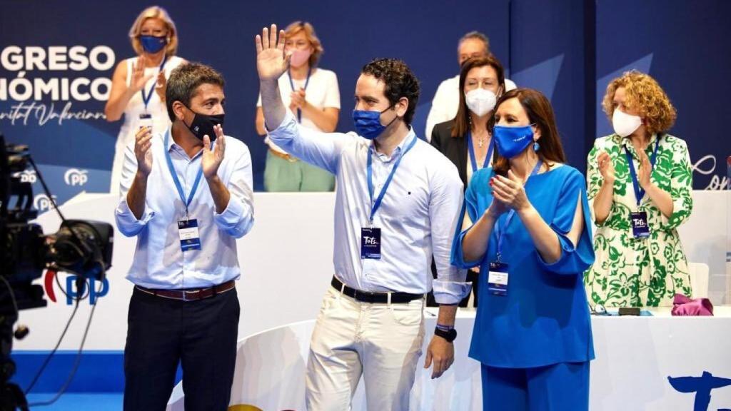 Carlos Mazón, Teodoro García Egea y María José Catalá. EE