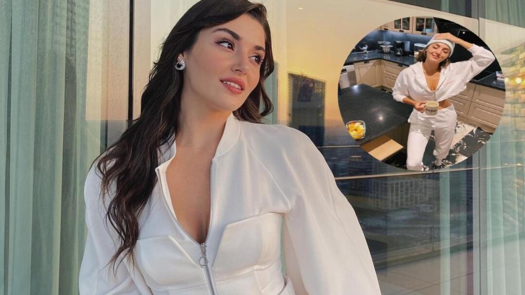Hande Erçel posa para su perfil de Instagram.