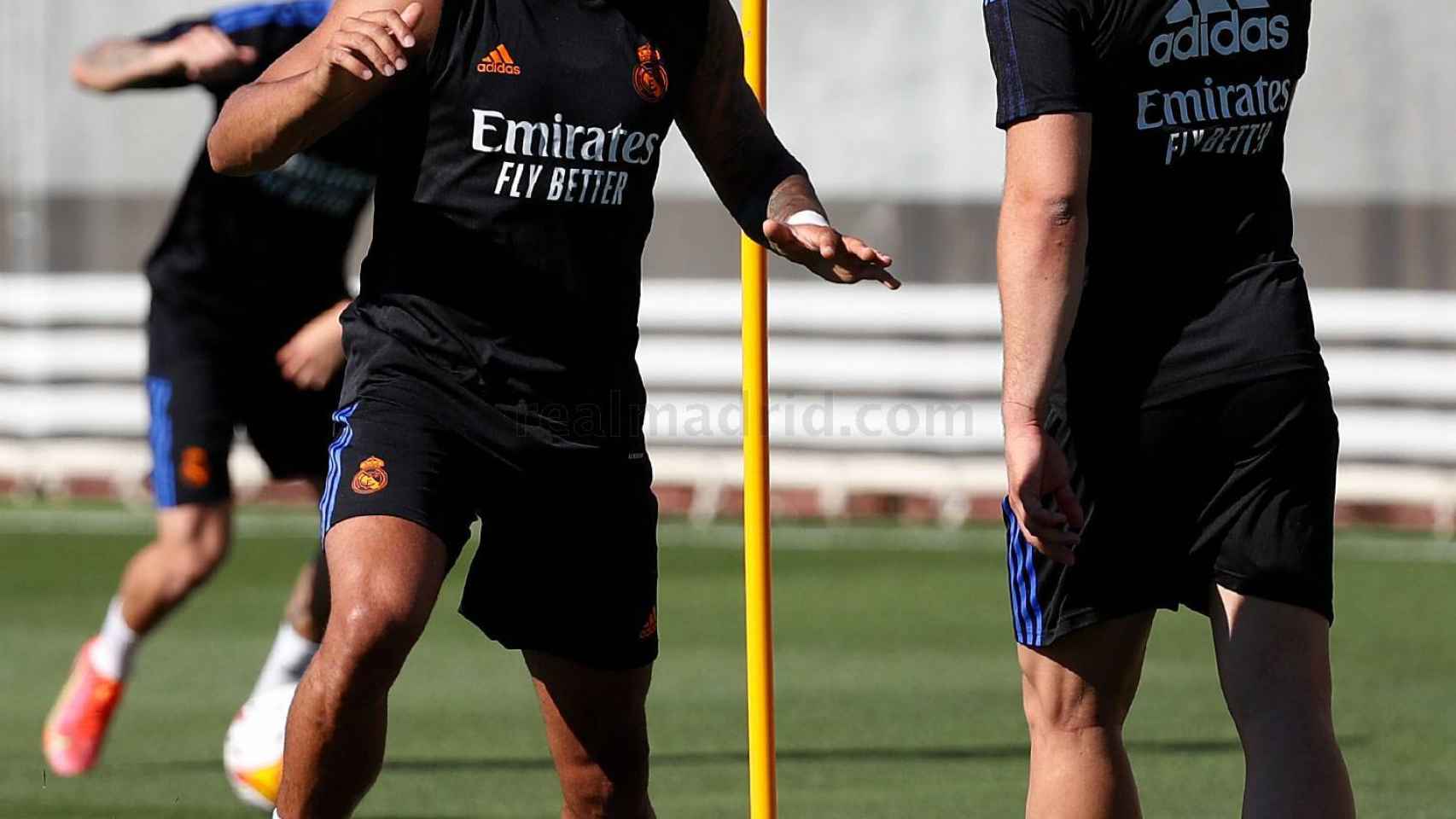 Mariano y Jovic, durante un entrenamiento