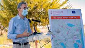 El conseller de Política Territorial, Obras Públicas y Movilidad, Arcadi España, ha presentado hoy este proyecto en Algorfa.