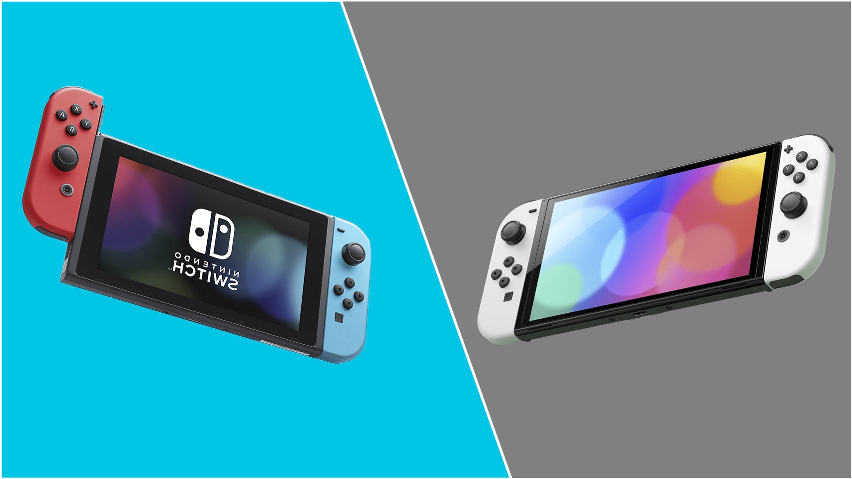 Nintendo Switch OLED y Nintendo Switch estándar.