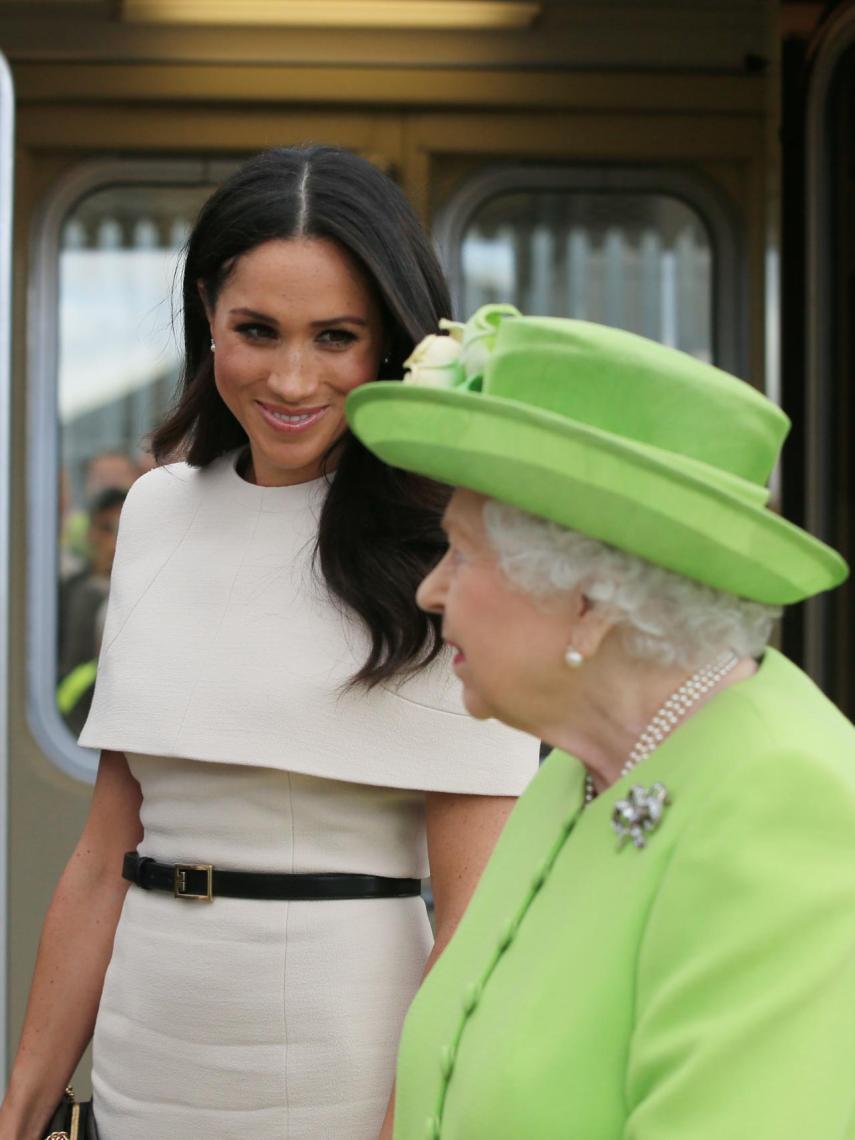 Meghan Markle junto a la reina Isabel II, en un acto juntas en 2018.