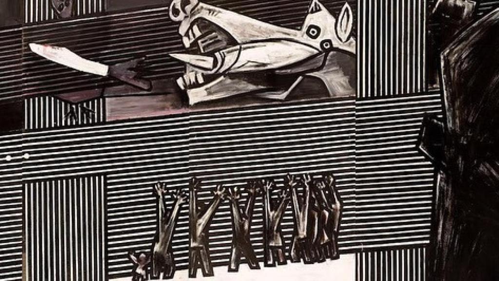 Detalle del Guernica de Ibarrola