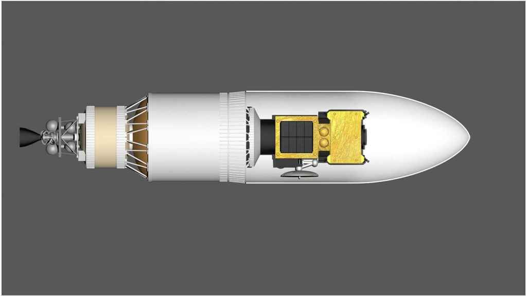 Parte del cohete que impactaría contra el asteroide