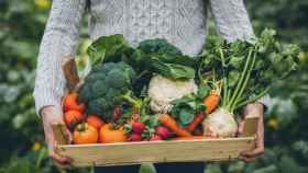 Una caja con verduras de temporada. Foto: iStock.