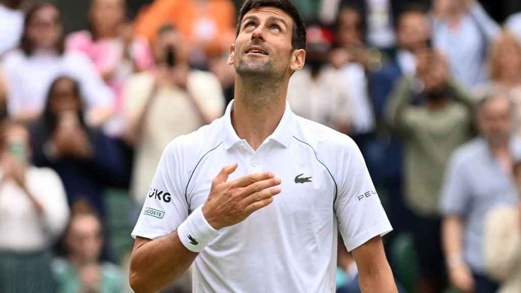 Novak Djokovic, en Wimbledon 2021