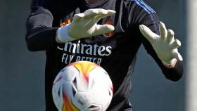 Diego Altube, durante un entrenamiento del Real Madrid