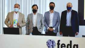 Emilio Sáez, Artemio Pérez, Santiago Cabañero y Fernando Jimeno, de izquierda a derecha