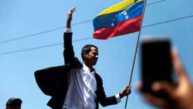 Juan Guaidó a su llegada a Venezuela.