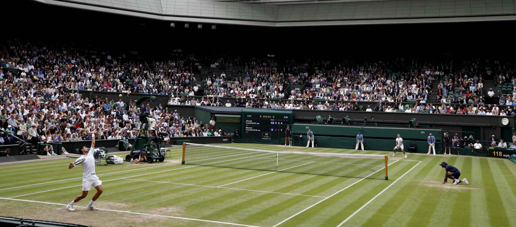 Encuentro en la pista central de  Wimbledon