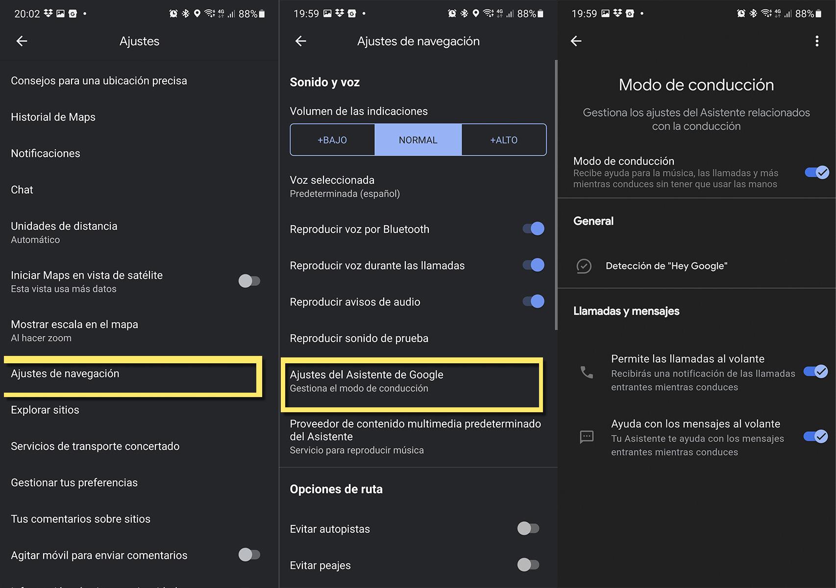 Navigation settings