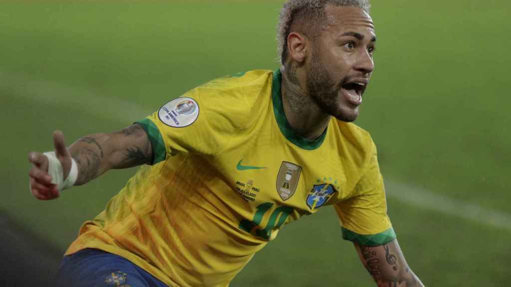 Neymar, en un partido de la selección de Brasil en la Copa América 2021