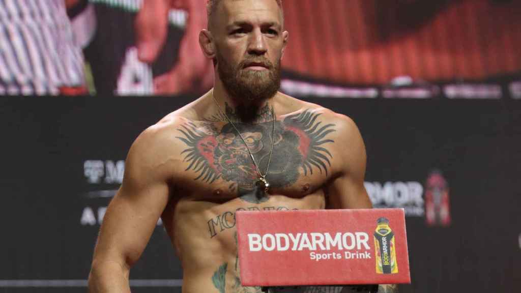 Conor McGregor, durante el pesaje de la UFC 264