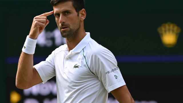 Djokovic, durante la final de Wimbledon.
