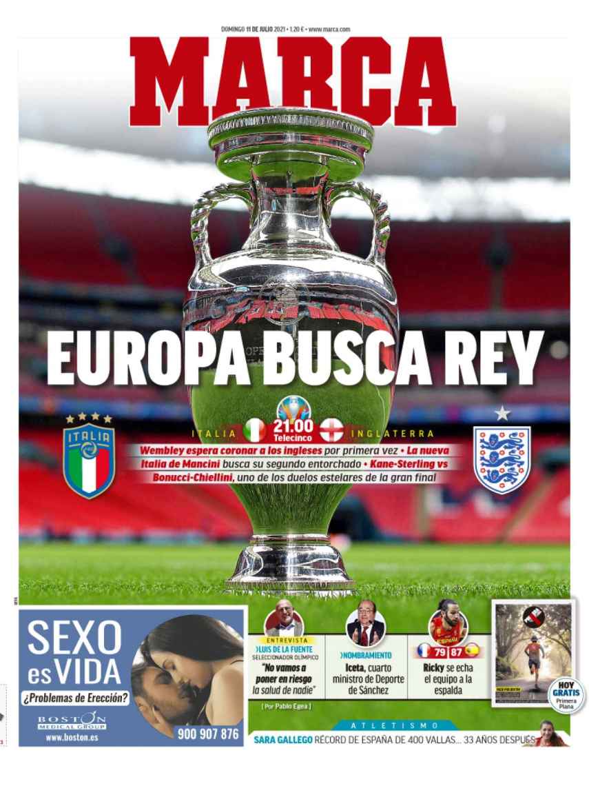 La portada del diario MARCA (11/07/2021)