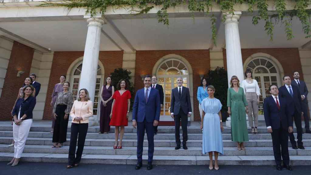 Foto de familia del nuevo Gobierno de Pedro Sánchez. Efe