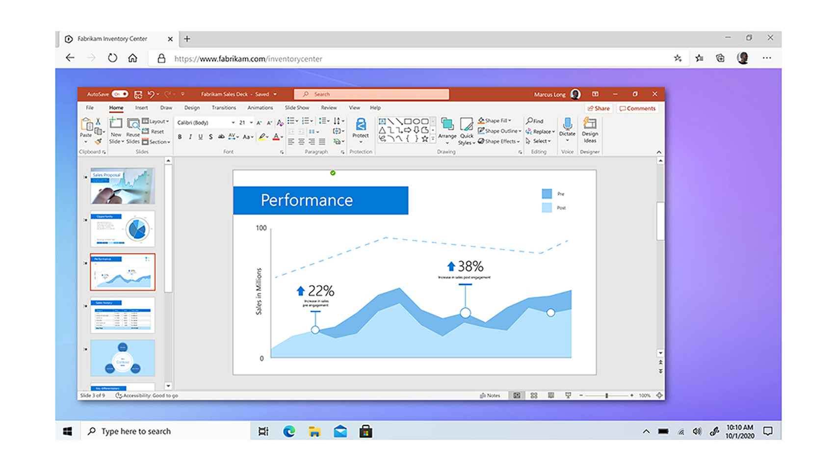 Windows 365 incluirá todas las aplicaciones del entorno 365, como PowerPoint.