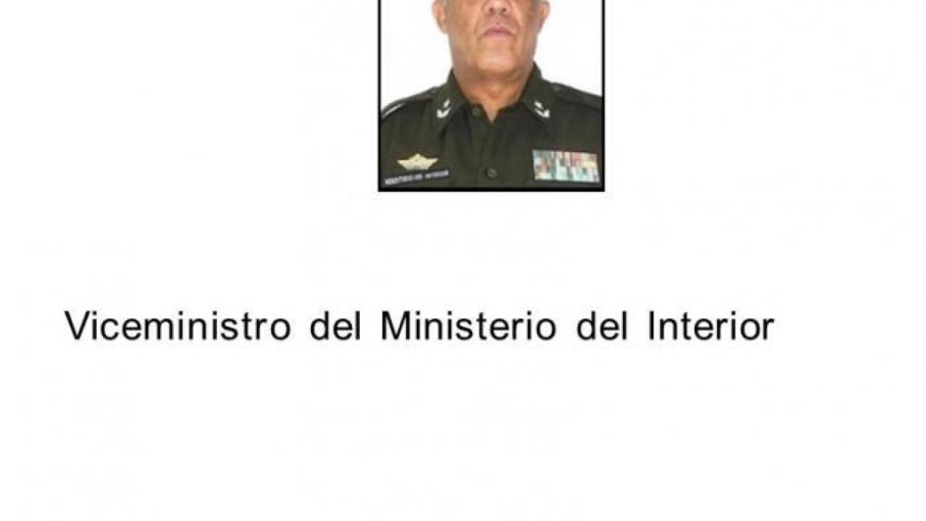 Jesús Manuel Burón Tabit, viceministro del Interior de Cuba.