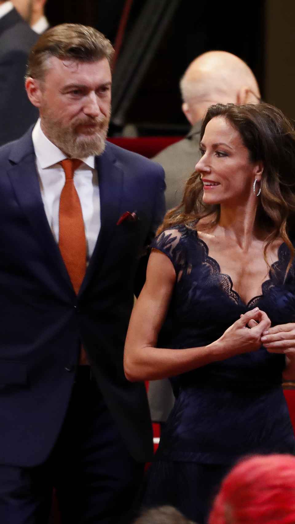 Telma Ortiz y su actual pareja, Robert Gavin, durante los premios Princesa de Asturias en 2019.