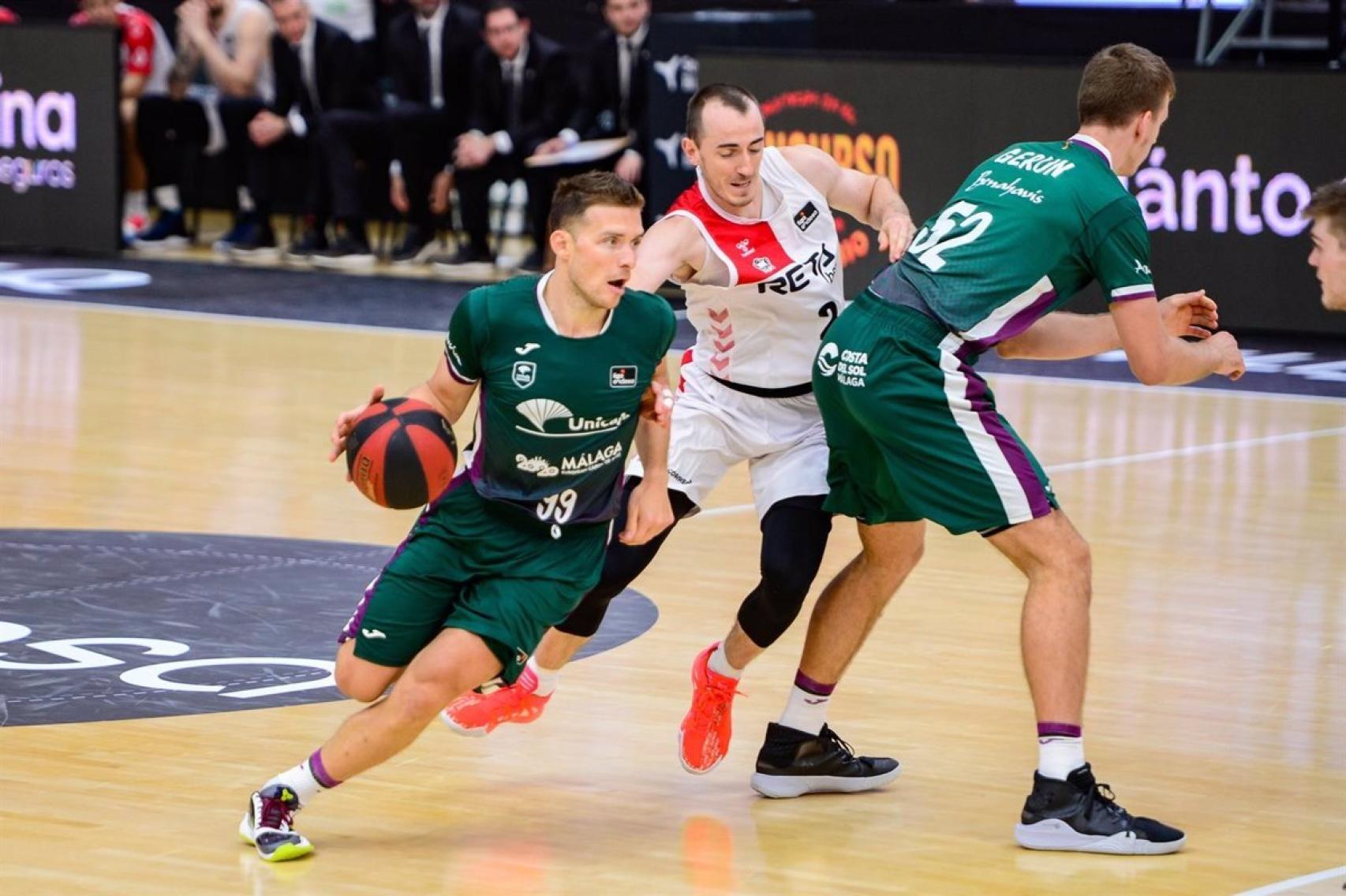 Una imagen de un partido Unicaja-Bilbao Basket.