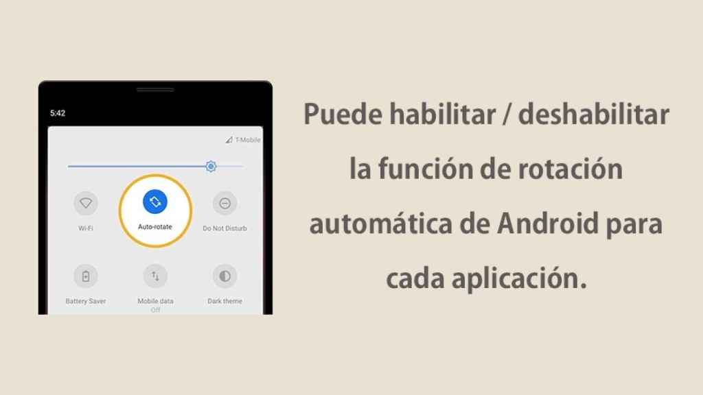 Rotation control for Android