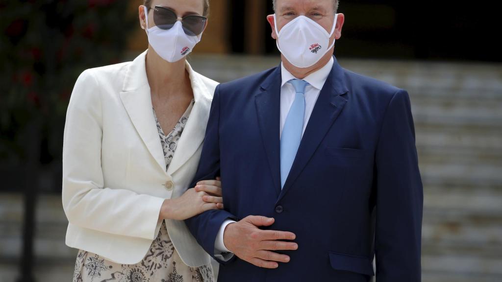 Charlène y Alberto de Mónaco, en junio de 2020.
