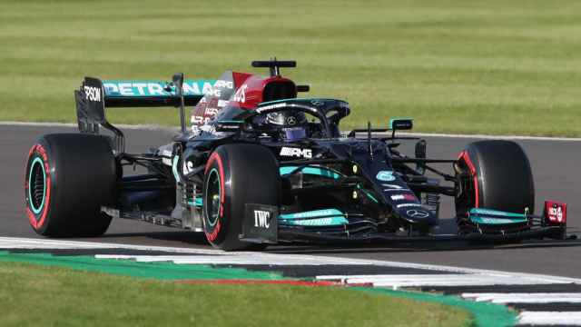 Lewis Hamilton en el Gran Premio de Silverstone