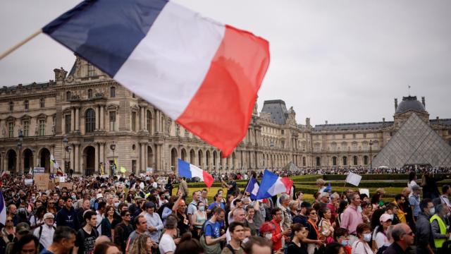 Protestas negacionistas en Francia