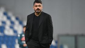 Gattuso, contrariado en el banquillo