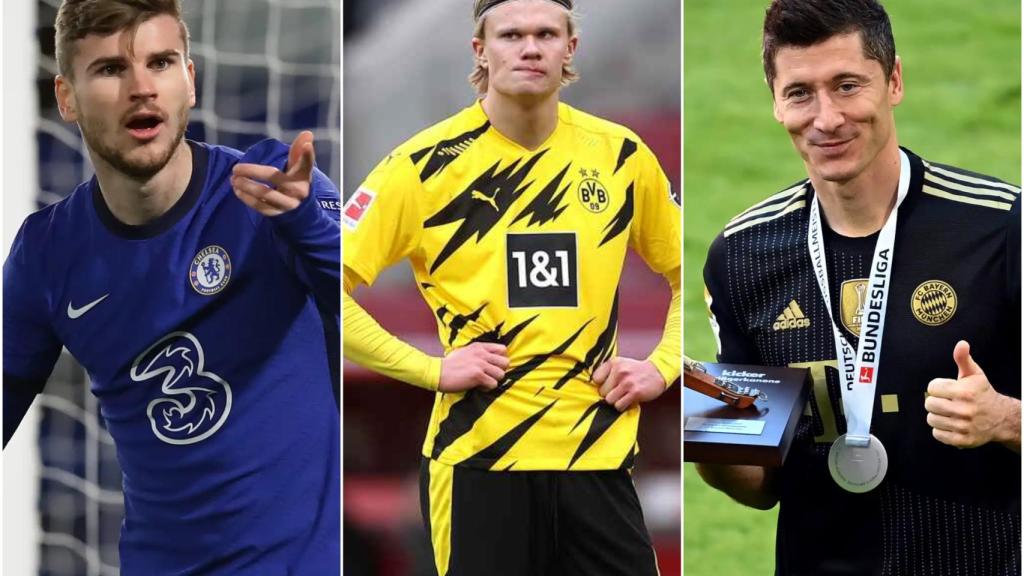 Timo Werner, Haaland y Robert Lewandowski