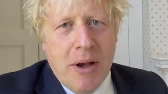 Mensaje de Boris Johnson desde su confinamiento.